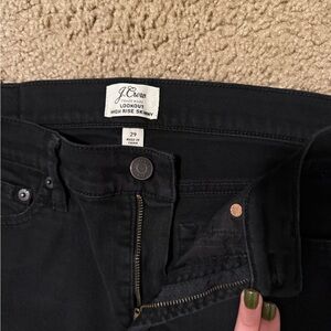 J. Crew Women's High Rise Black Jeans